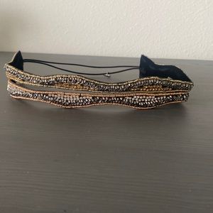 Pink Pewter Beaded Headband